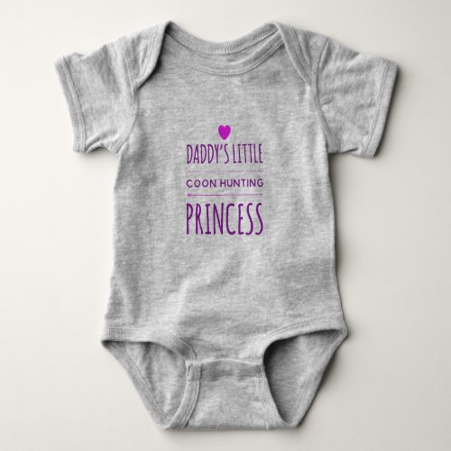 Daddys Little Coon Hunting Princess Baby outfit Baby Bodysuit