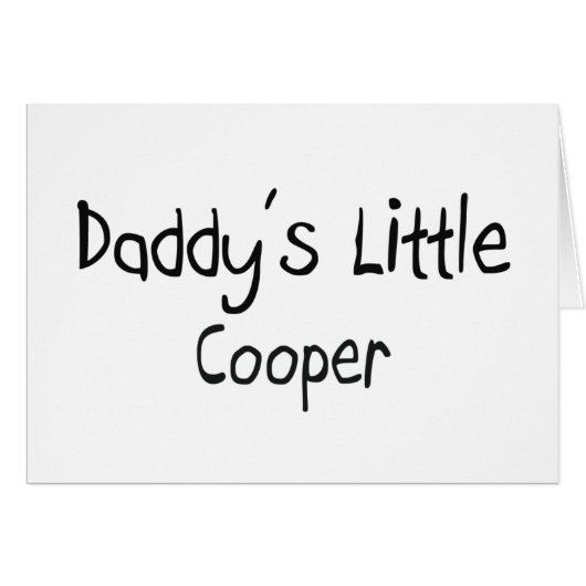 Daddy's Little Cooper Cards (Front Horizontal)