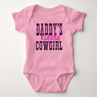 Daddy's Little Cowgirl Baby Bodysuit