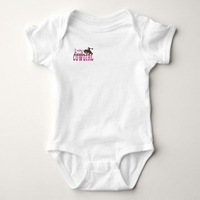 Daddy's Little Cowgirl Baby Bodysuit (Front)