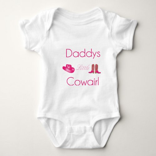 Daddys little cowgirl infant creeper