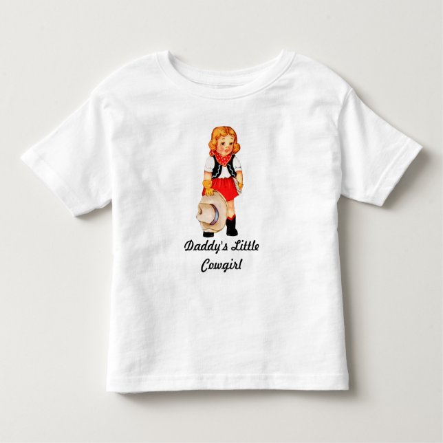 Daddy's Little Cowgirl Toddler T-Shirt (Front)