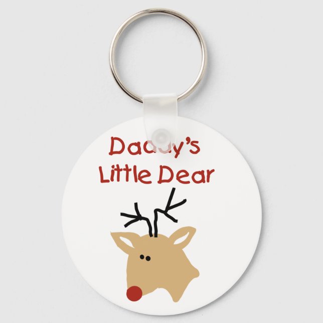 Daddy's Little Dear Tshirts and Gifts Keychain (Front)