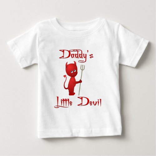 Daddys Little Devil Baby T_Shirt