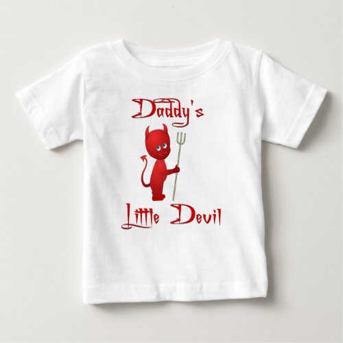 Daddys little devil _ With Wings Baby T_Shirt