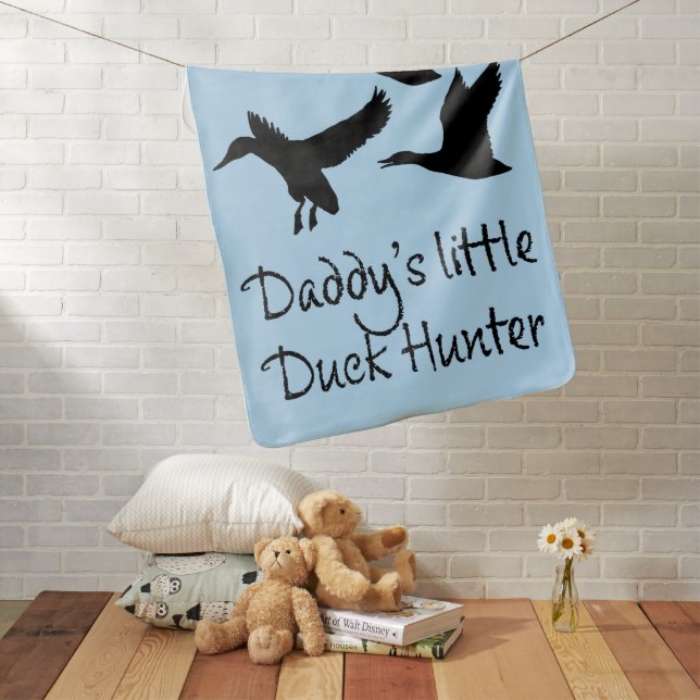 Daddys Little Duck Hunter Baby Blanket (In Situ)