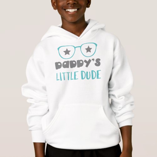 Daddys Little Dude Glasses Stars Dad Son  Hoodie