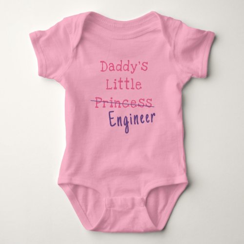 Daddys Little Engineer  Baby Bodysuit