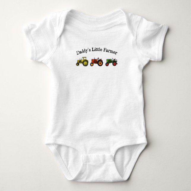 Daddy's Little Farmer Baby Bodysuit (Front)
