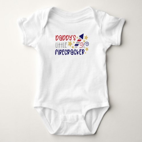 Daddys Little Firecracker Baby T_Shirt Baby Bodysuit