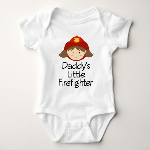 Daddys Little Firefighter Baby Bodysuit