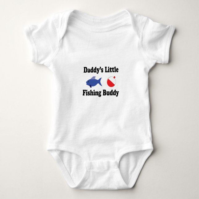 daddys little fishing buddy baby bodysuit (Front)