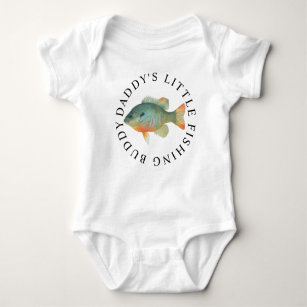 Funny Baby Dad Perch Fishing Sports Hobby Baby Bodysuit, Zazzle