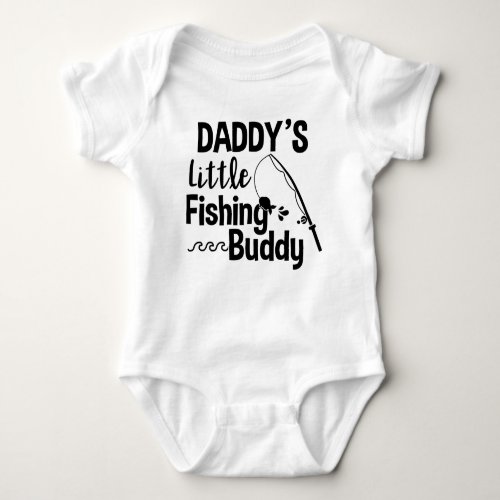 Daddys Little Fishing Buddy Baby Bodysuit
