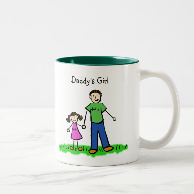 Daddy's Little Girl Brunette Mug (Customize) (Right)