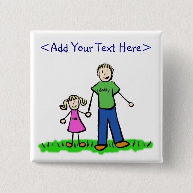 Daddy's Little Girl Button (Blond) (Front)