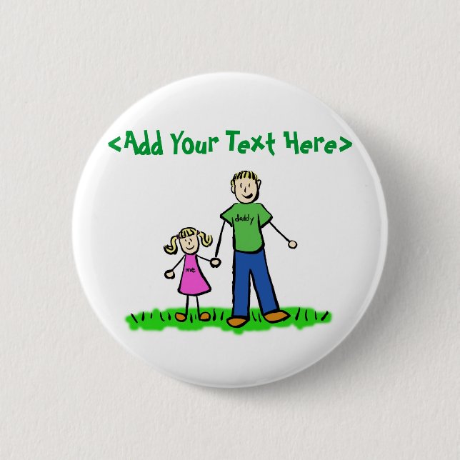 Daddy's Little Girl Button (Blond) (Front)
