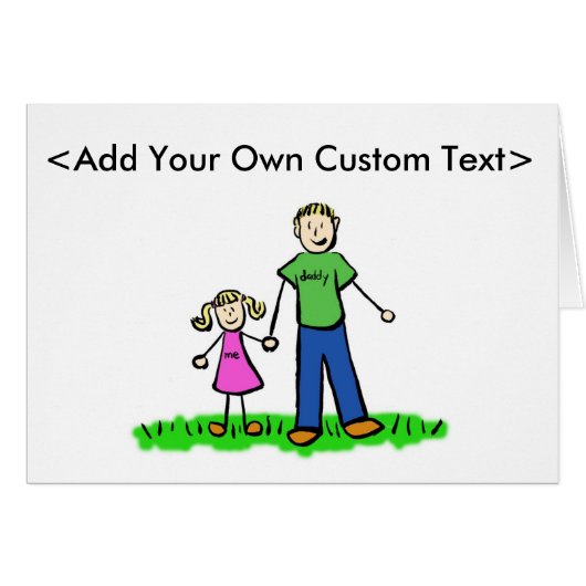 Daddy's Little Girl Card (Blond) (Front Horizontal)