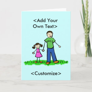 Daddy's Little Girl Custom Family Greeting Cards