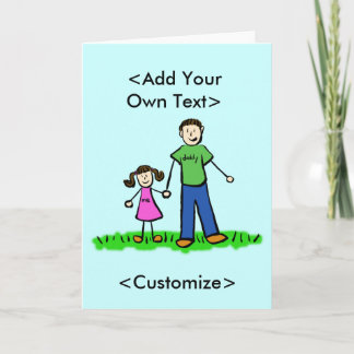 Daddy's Little Girl Custom Family Greeting Cards