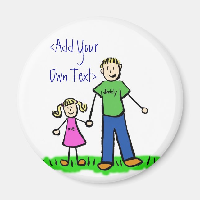 Daddy's Little Girl Custom Magnet (Blond) (Front)