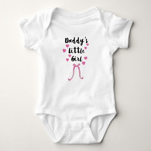 Daddys Little Girl  Cute Fathers Day Baby Bodysuit