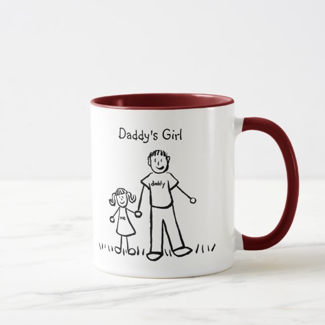 Daddy's Little Girl Drawing Mug (Customize) (Right)