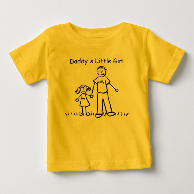 Daddy's Little Girl Drawing T-shirt (Customize) (Front)