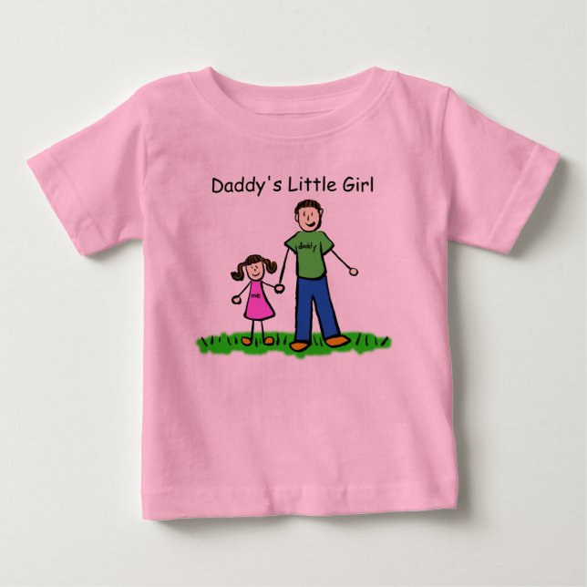 Daddy's Little Girl Drawing T-shirt (Customize) (Front)