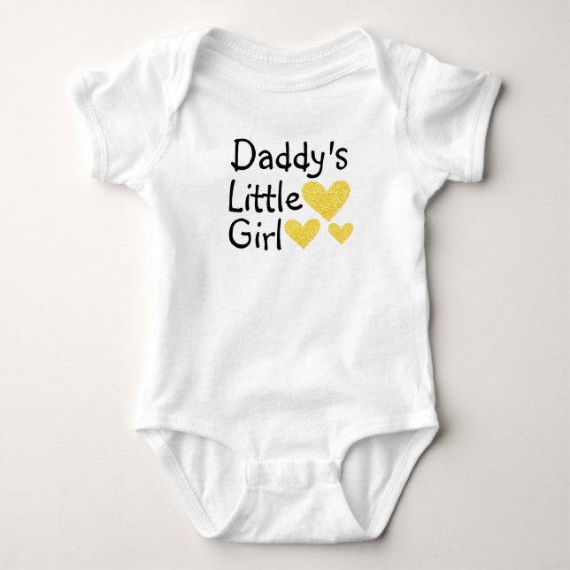 Daddy's Little Girl Infant Crawler Baby Bodysuit (Front)