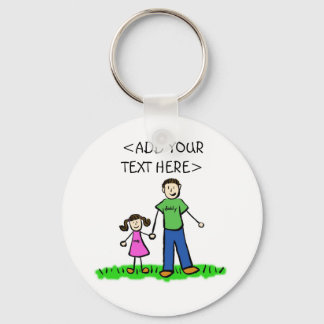 Daddy's Little Girl Keychain (Brunette)