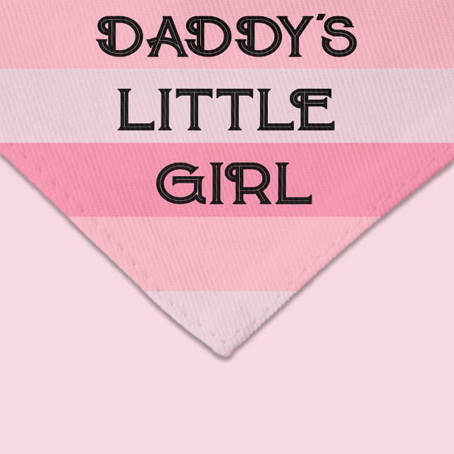 Daddy's Little Girl Pink Stripe Cat Pet Bandana Collar (Creator Uploaded)
