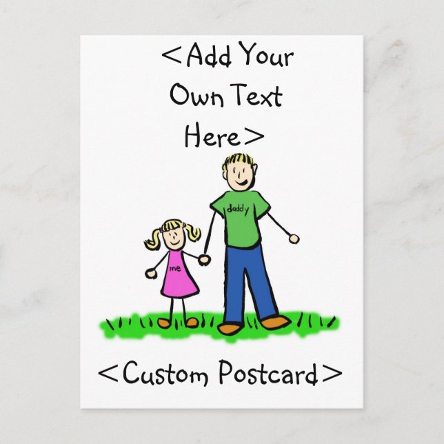 Daddy's Little Girl Postcard (Blond) (Front)