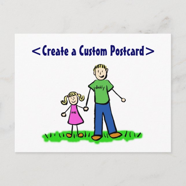 Daddy's Little Girl Postcard (Blond) (Front)