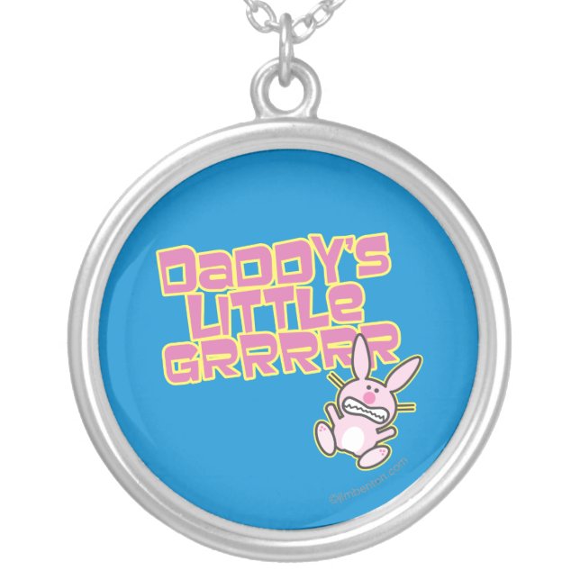 Daddy's Little Girl Silver Plated Necklace (Front)