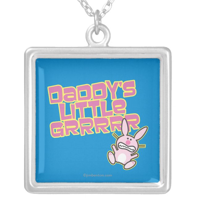 Daddy's Little Girl Silver Plated Necklace (Front)