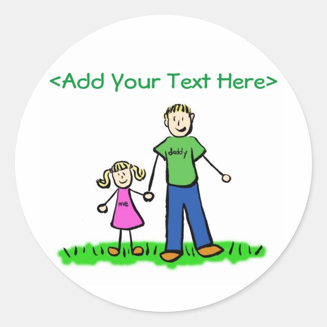 Daddy's Little Girl Sticker (Blond) (Front)