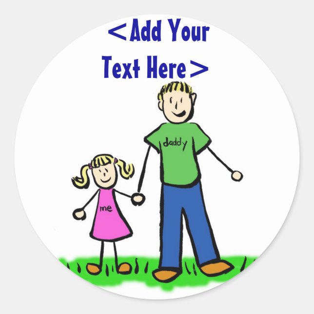 Daddy's Little Girl Sticker (Blond) (Front)