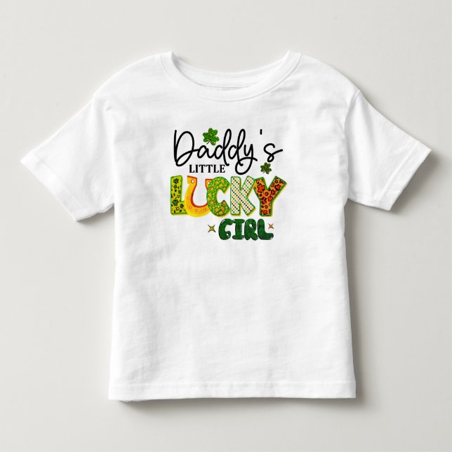 Daddy's Little Girl Tee - Irish Toddler T-Shirt (Front)
