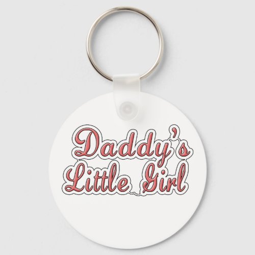 Daddys Little Girl Text  Keychain