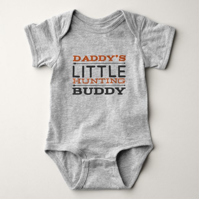 Daddy's Little Hunting Buddy Baby Bodysuit (Front)