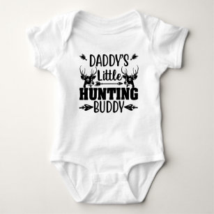Daddy's Little Hunting Buddy with Deer Baby Bodysuit