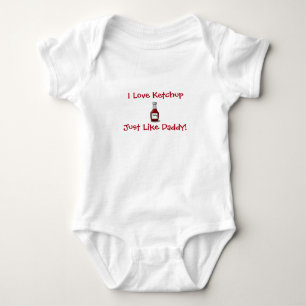 DADDY'S LITTLE KETCHUP BABY SILLY FUN CUTE BODYSUIT
