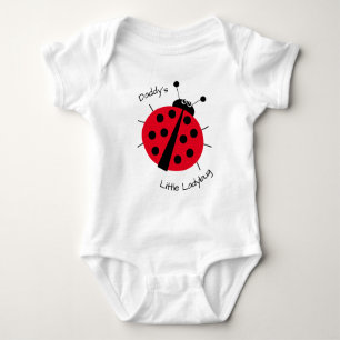 Daddy's Little Ladybug Girly Kids Cartoon Baby Bodysuit