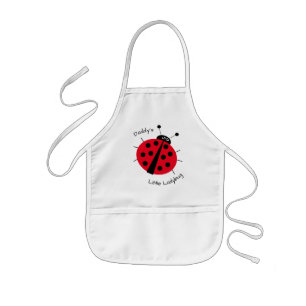 Daddy's Little Ladybug Girly Kids Cartoon Kids' Apron