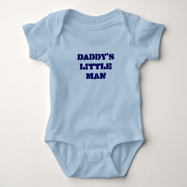 Daddy's little man baby bodysuit (Front)