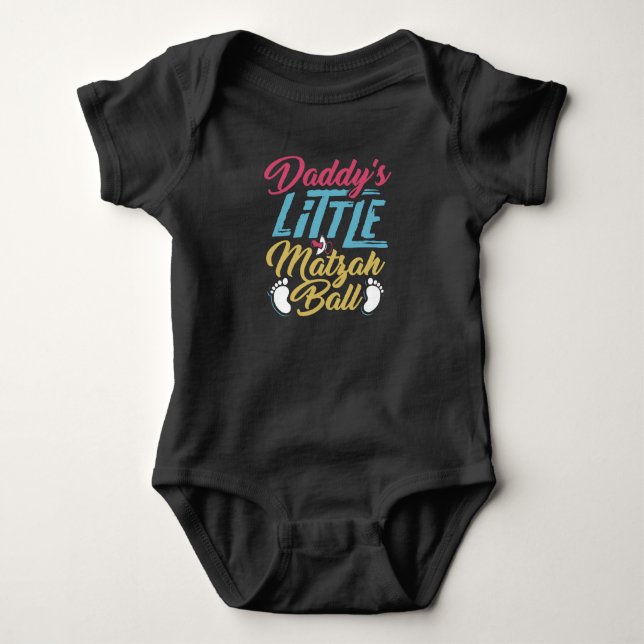 Daddy's Little Matzah Ball Baby Bodysuit (Front)