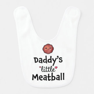 Daddy's little meatball baby bib
