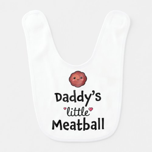 Daddys little meatball baby bib