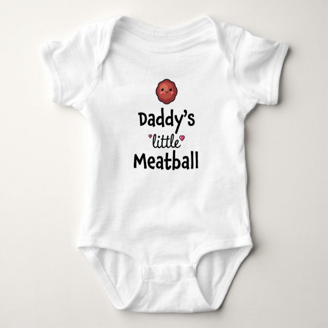 Daddy's little meatball baby bodysuit (Front)